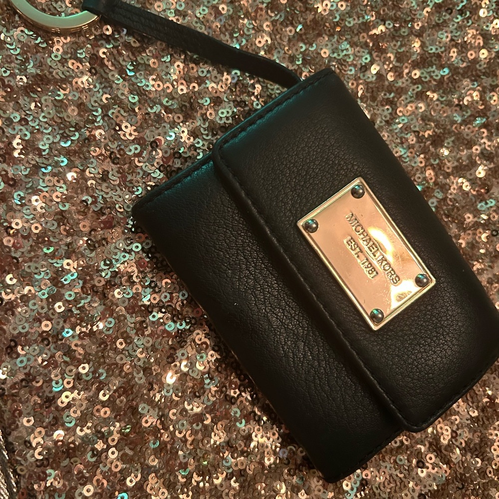 Michael Kors Black Leather card holder